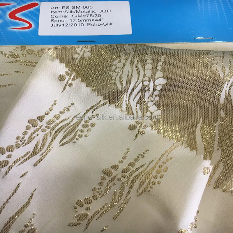 chinese silk metallic brocade fabric