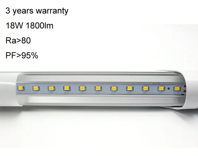 Residential tube lighting 1.2m 18w led tube t8 with round fluorescent light cover