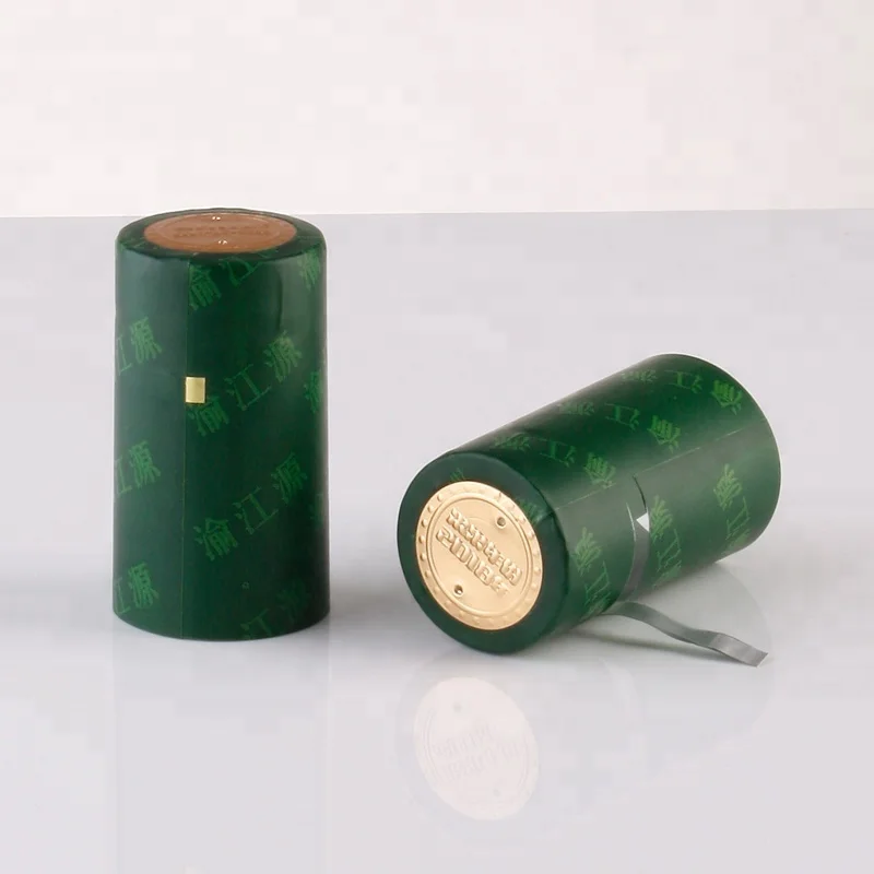 Green Matte Metallic Finish PVC Heat Shrink Caps