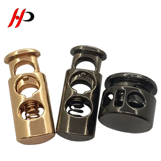 419 пользовательская Мода, латунная куртка, черный шнурок, эластичная веревка, пружинный замок, металлическая пробка для шнура