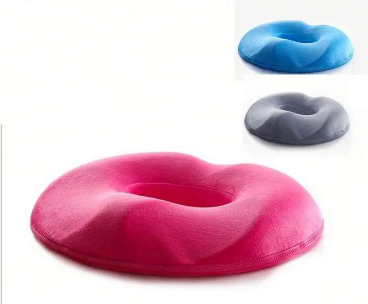 High Rebound Comfort Doughnut Cushion Pu Foam Ring Cushion Soft Pillow 3d Printed Donut Plush Chair Seat Cushion
