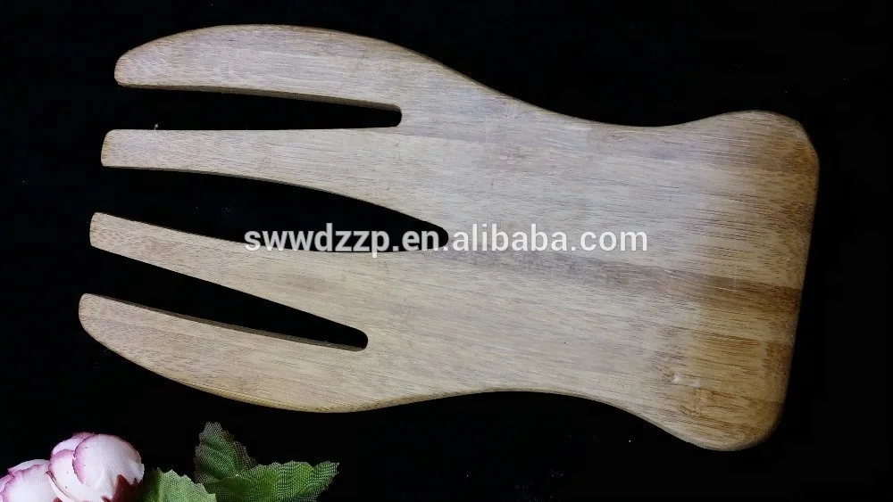 
eco-friendly food grade bamboo Salad hands salad tools for sale 