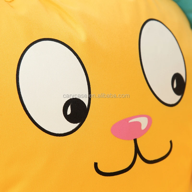 silk screen print yellow cartoon bean bag chair, lovely fancy beanbag sofa seat cushion