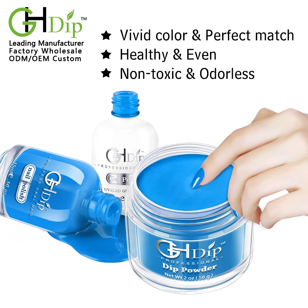 Fast Drying 3 in 1 Acrylic Dipping Powder colors match uv gel polish and nail lacuqer