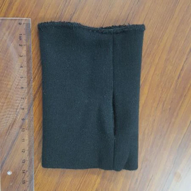 Wholesale in stock warm and comfortable full polyester fabric knitted ribbed cuffs collars for winter clothes