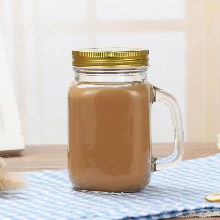 12oz to 20oz Single Wall Wholesale Plastic Mason Jar for Hot Drinks with Aluminium Lid