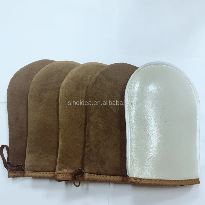wholesale fasion Sunless Self Tanning Application Glove Mitt Applicator Double-Side Soft Velour Spray Tanning Mitts