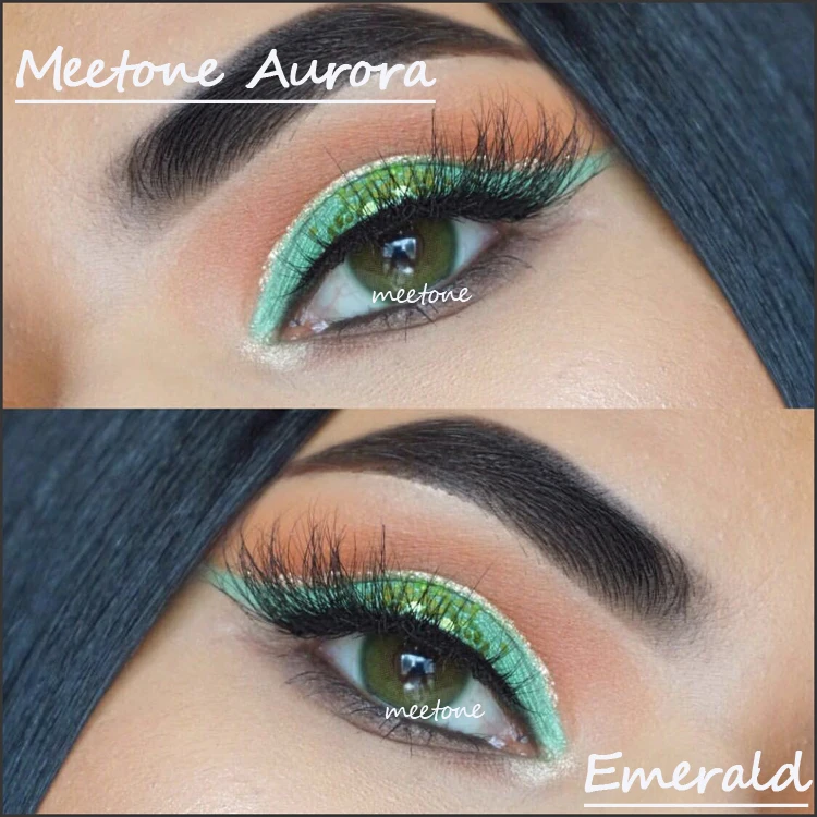 Необычные цвета, Meetone aurora eyes, косметические мягкие контактные линзы