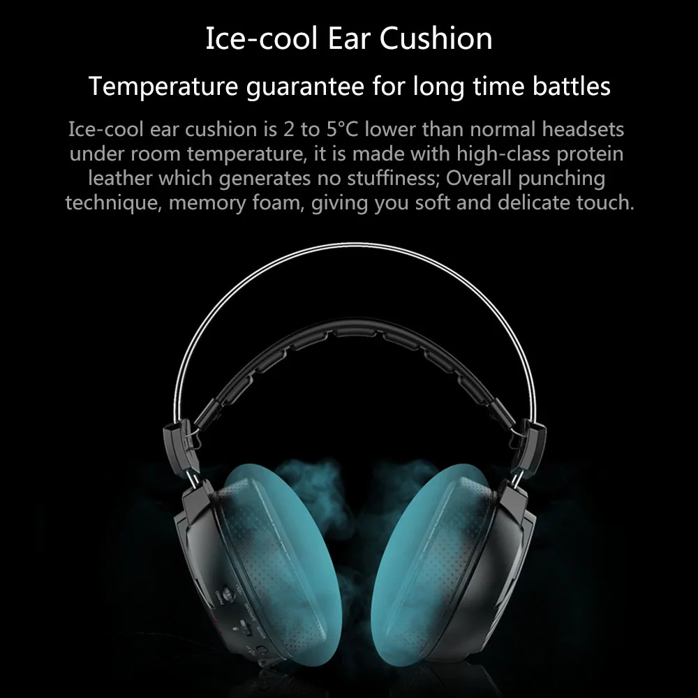 High-tech Wireless 7.1 Surround Sound USB Stereo Gaming Headset Headphones for Computer PC Gamer