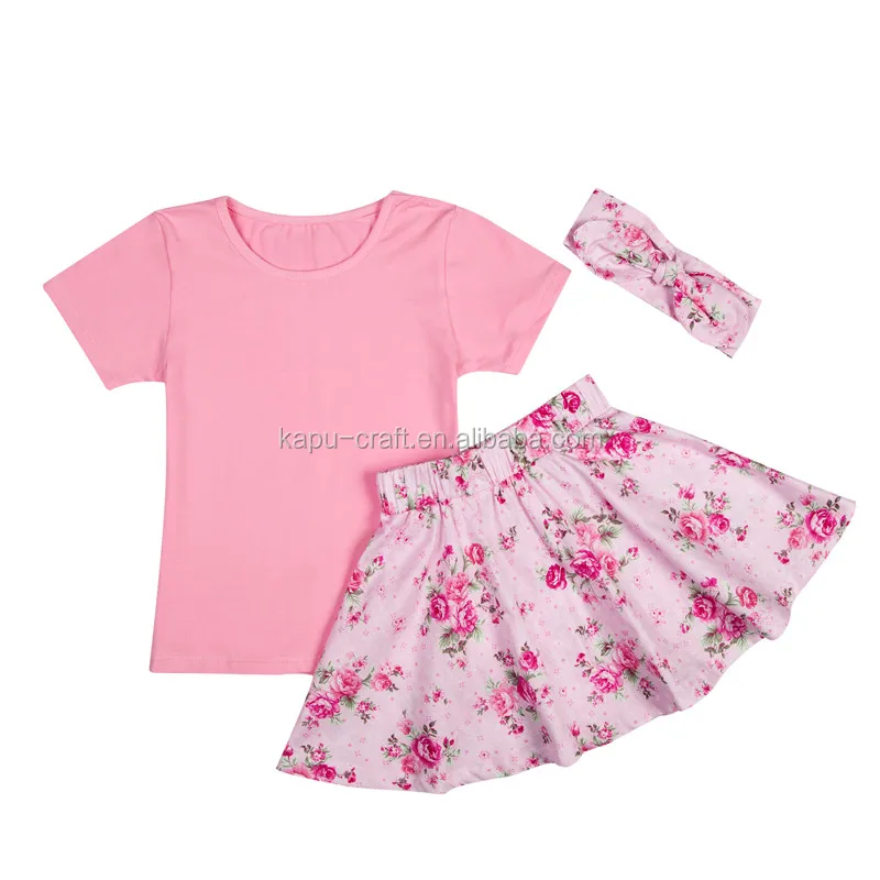 Fashion Baby Kids Clothes Clothing Set Floral Skirt Clothing Set