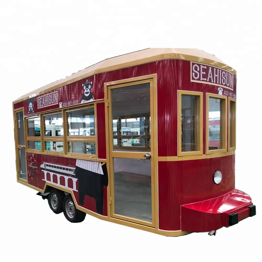 
Latest design ice cream food truck electric bus food truck mobile crepe cart coffee trucks for sale 