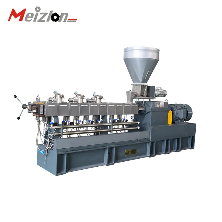 CaCO3 filler Masterbatch making machine , waste plastic granules pelletizing line , PP PE twin screw extruder