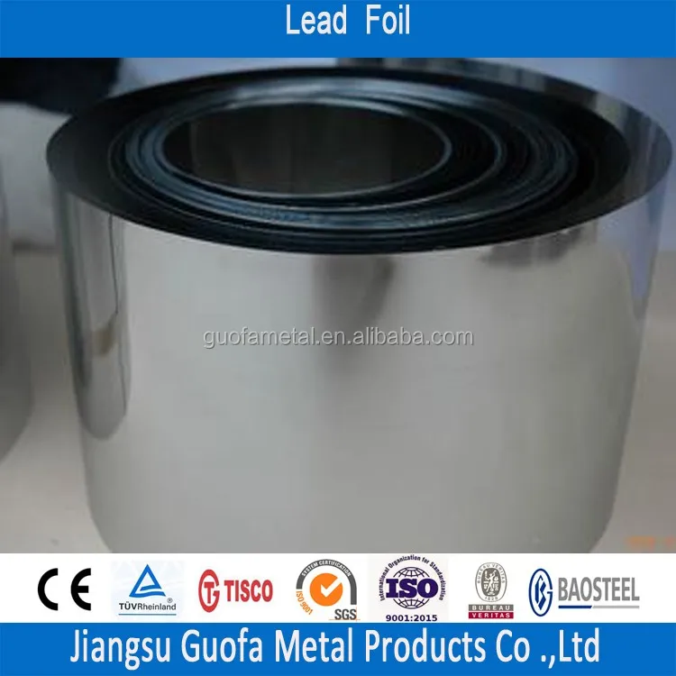 0.39mm 0.4mm 0.41mm 0.42mm 0.43mm 0.44mm 99.994% Pure Lead Foil For Laboratory