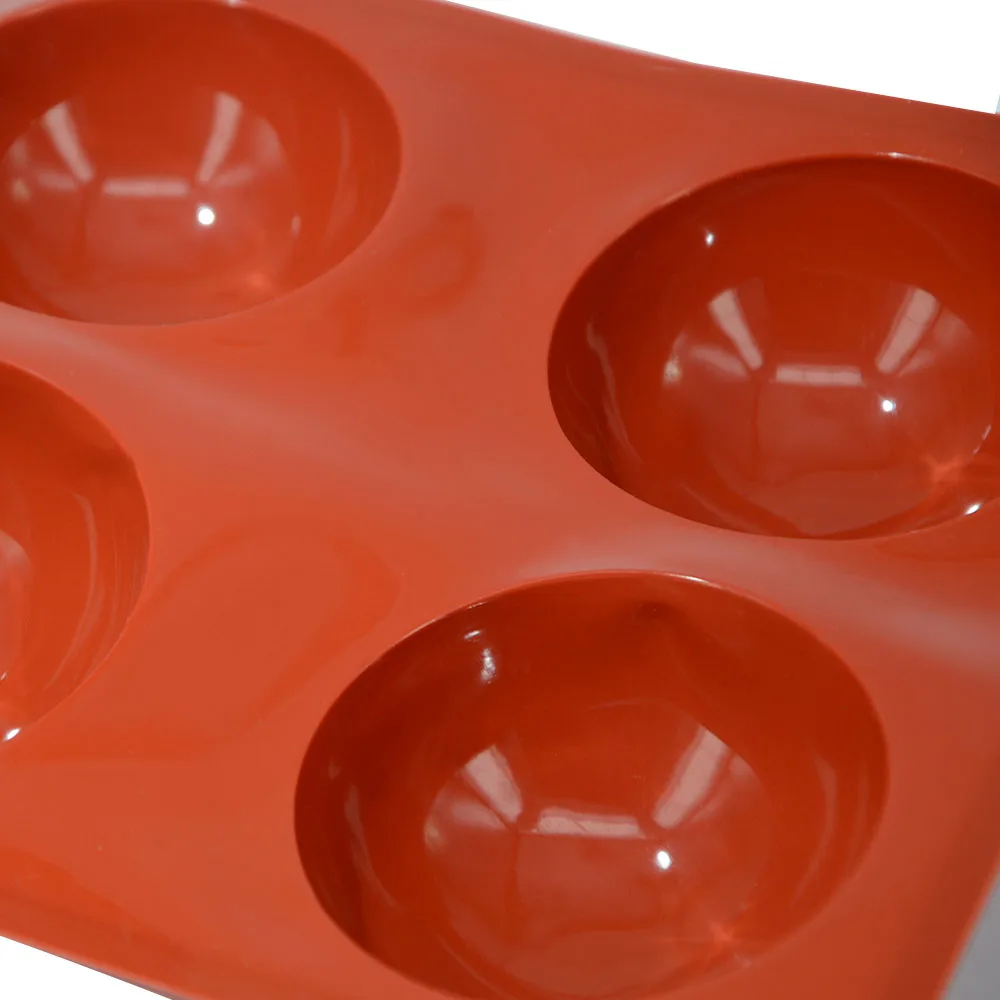 Custom 6 Holes Silicone Bomb Half sphere Silicone Soap Mold DIY Baking Mold Cake Pan Biscuit Chocolate Mold for Homemade Craft