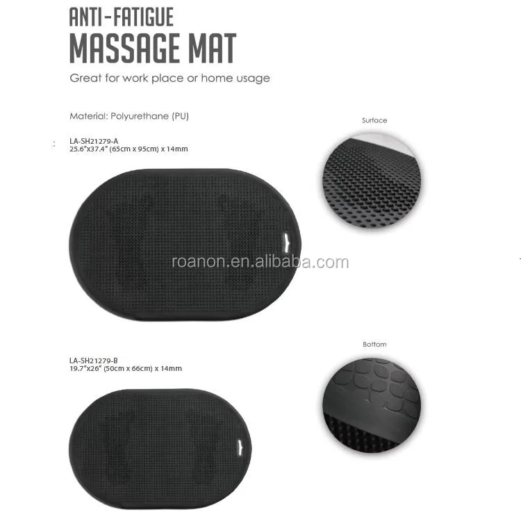
ROANON95*65cm Standing Desk Anti-Fatigue Comfort Floor Mat PU foam foot massage mat Kitchen Mat(manufacturer) 