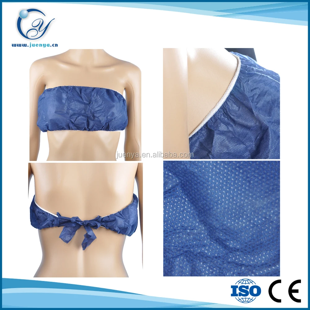 spay tanning non woven pp sex disposable bra for salon /spa