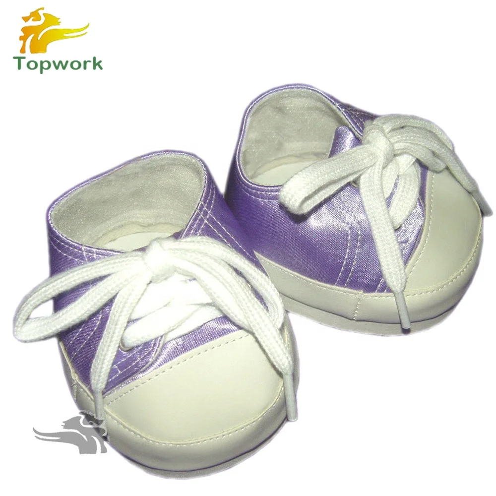 Purple cute teddy bear doll shoes bear sneaker in toy shoes