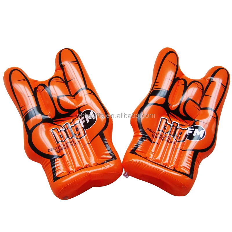Inflatable finger cheering hand with logo printing