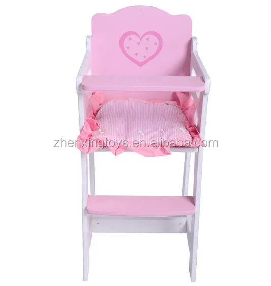 
Safe Pinky Wooden Baby doll High Chair 
