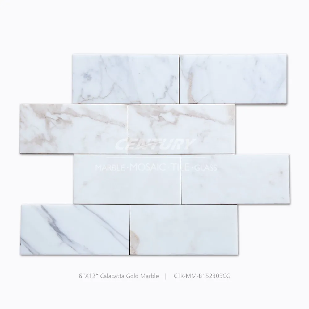 Итальянская Золотая мраморная напольная плитка для метро calacatta, 6*12 дюймов, цена