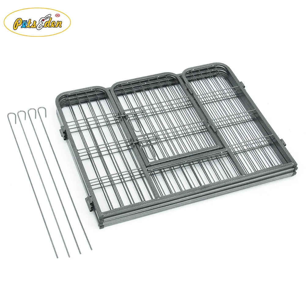 Foldable Heavy Duty Pet Playpen Dog Exercise Pen Cat Fence 4 Panels