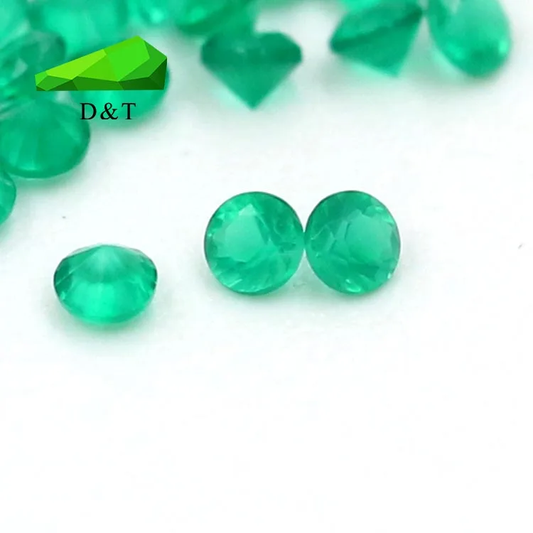 wholesale high quality natural loose gemstone green agate stone green onyx for jewelry making