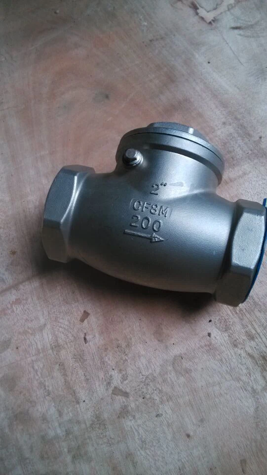 CF8/CF8M SS Threaded Cast Swing Check Valve 1 Piece 200 WOG Full Port