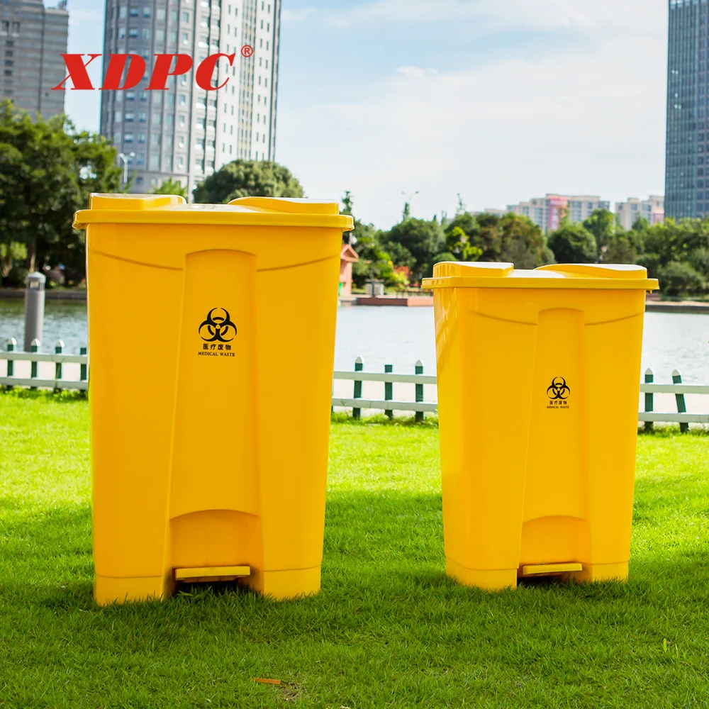 Foot pedal open medical garbage waste container bin for hospital