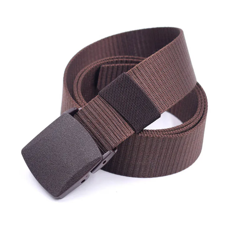 Hot Sale Mens Cotton Web Slider Buckle Fabric Canvas Belt
