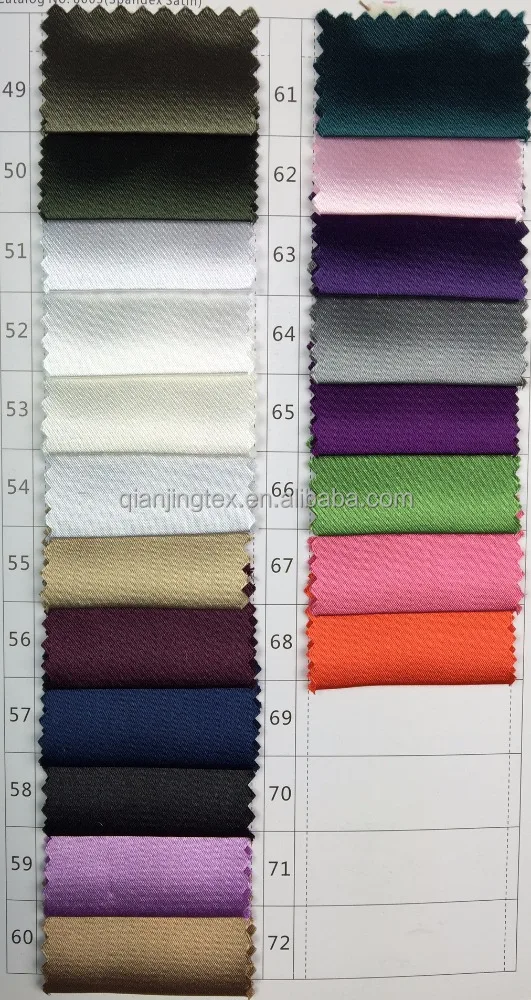 
Factory price high quality 94% polyester 6% spandex shiny stretch thick satin fabric 