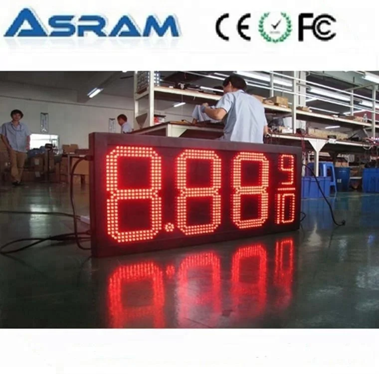 digital price display for gas stations sign, led gas fuel price changer display board