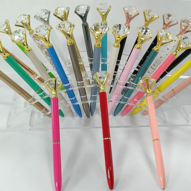 Корейская Оригинальная Черная перьевая ручка с кристаллами и стразами, канцелярские принадлежности, простой стиль, алмазная ручка