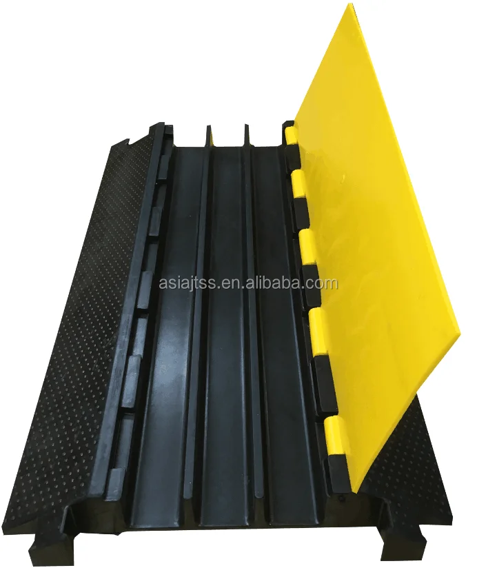 
10 Ton Capacity 3 Channel Rubber Cable Protector ,Cable Defender 