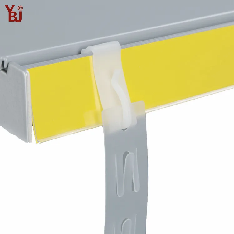 
Custom White PVC Shelf Edge U Clips For Merchandising Strips 