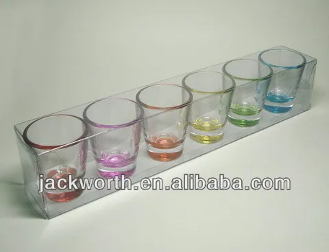 2 oz Acrylic Plastic Colored Shot Glasses