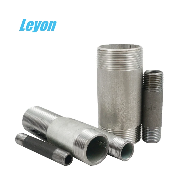 Galvanized black carbon steel nipple BSPT male thread gi pipe Nipple