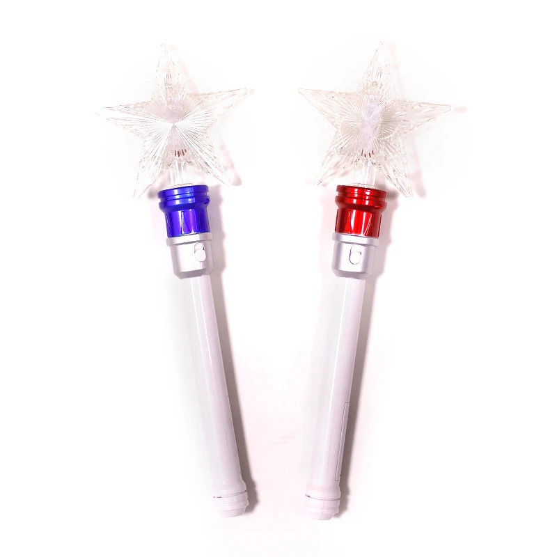 Hot Sale Kids Flashing Wand Toy  Custom LED Star Light Stick Party Lights Star Shaped LED Glow Wand Stick