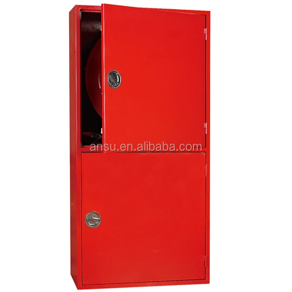 Factory price fire fighting fire hose box Fire Hose Reel Cabinet 19mm 25mm 33mm water hydrant  hose reel cabinet