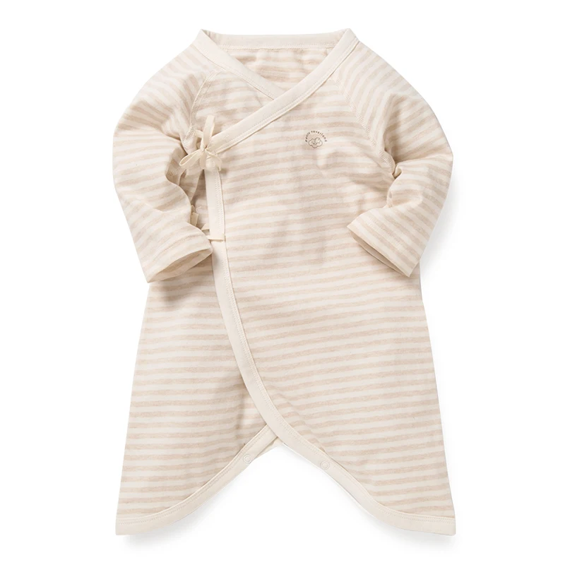 Petite Neverland cute kimono style newborn organic natural colored cotton baby clothes