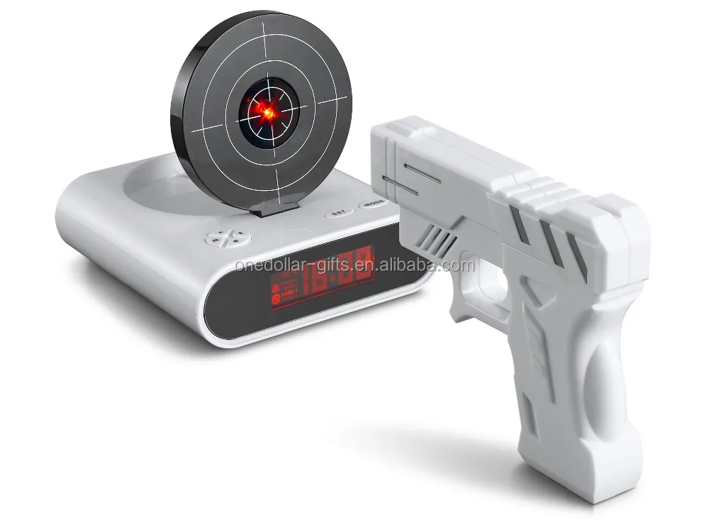 Gun Alarm Clock and Target Alarm Clock With Gun