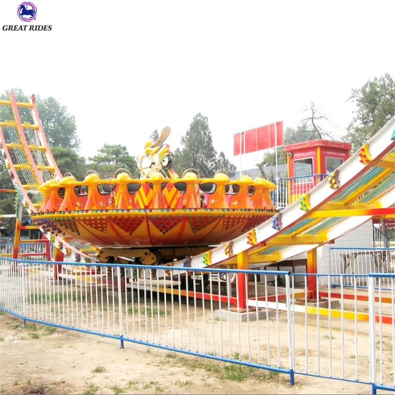 Luna park amusement equipment sliding flying ufo magic disk for adults