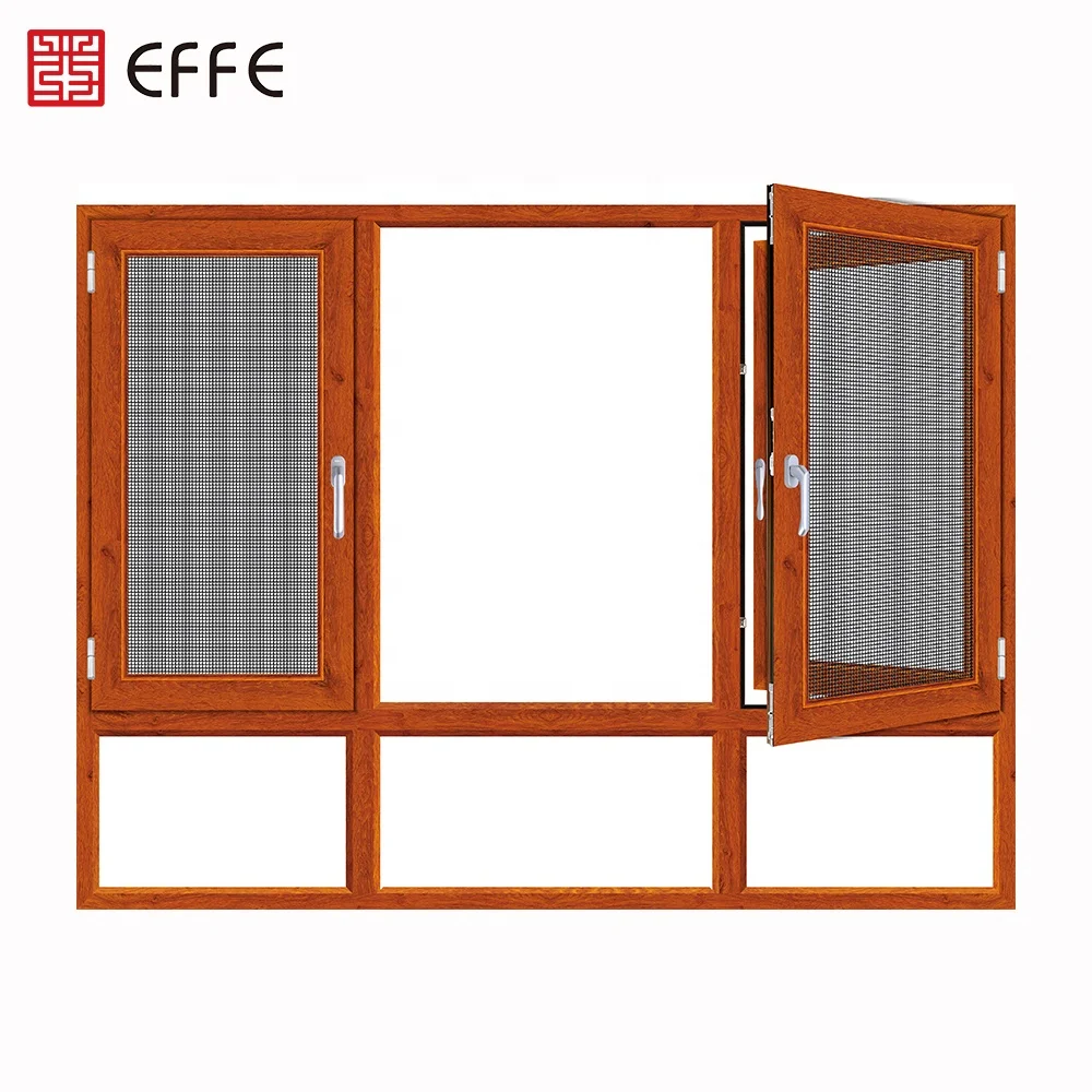 
import projected double glazed aluminium windows with mosquito net china foshan 
