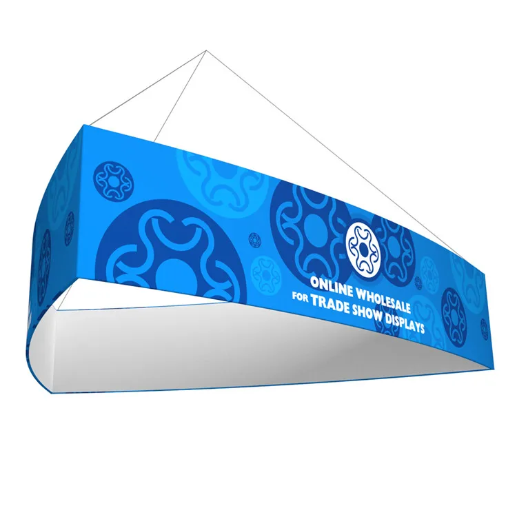 Trade Show Custom Printed Triangle Exhibition Hanging Ceiling Banner