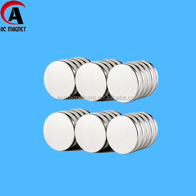 
N42 Neodymium 1.00x1/8 inch Disc NdFeB Super Strong Magnet With Nickel Coating 