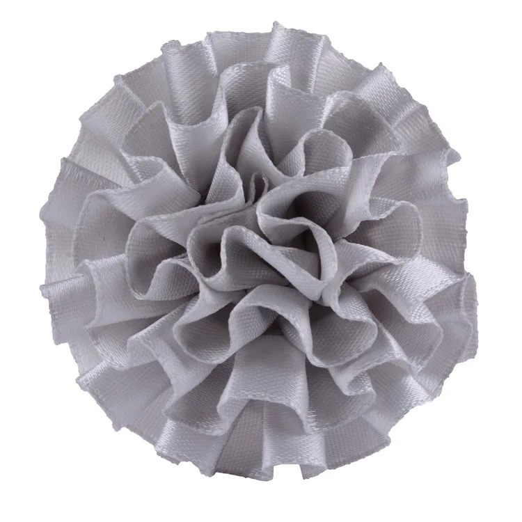 В наличии 23 Цвета Оптовая Продажа 5 см диаметр морщинистый цветочный бант, сделай сам детский полиэстер Сделай Сам атласный ленточный бант