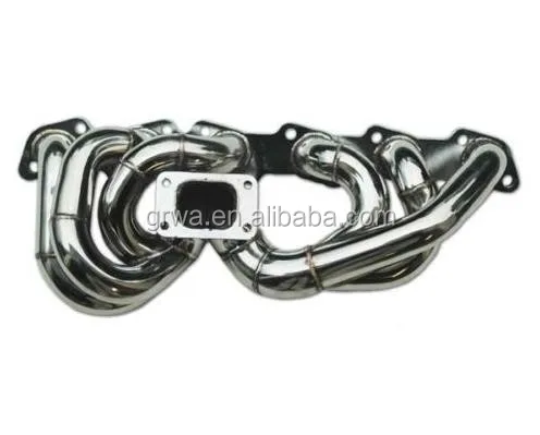 Stainless Steel Exhaust Header Manifold Fit for Nissan T3/T4 85-02 Skyline/240SX R31/R32/R33 RB20DET/RB25