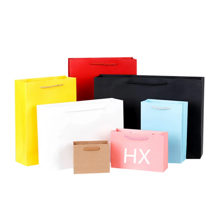 Bolsa Papel Kraft Wholesale Stock Customize Shopping Kraft Paper Bags With Your Own Logo Print with Handle No Minimum