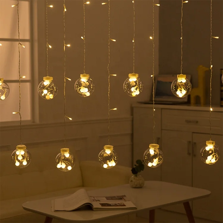 Garden home wedding christmas decoration LED curtain string lights outdoor indoor