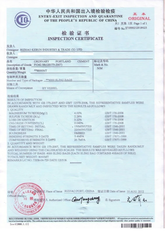 
portland cement 42.5R 