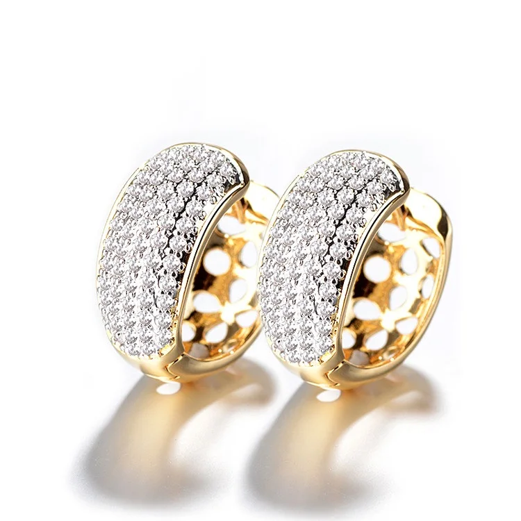 Dtina Винтажные серьги 18k позолоченные ювелирные изделия женские